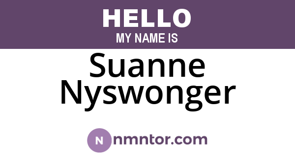 Suanne Nyswonger