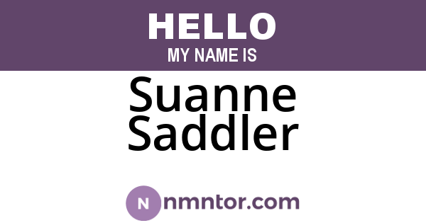Suanne Saddler