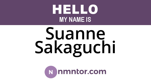 Suanne Sakaguchi