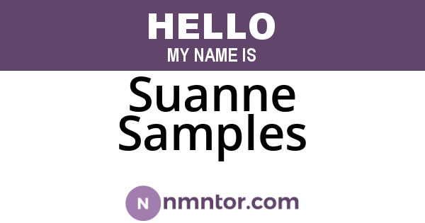 Suanne Samples