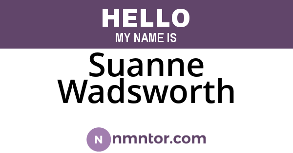 Suanne Wadsworth