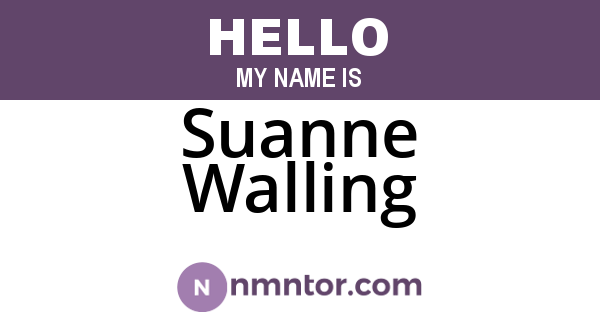 Suanne Walling