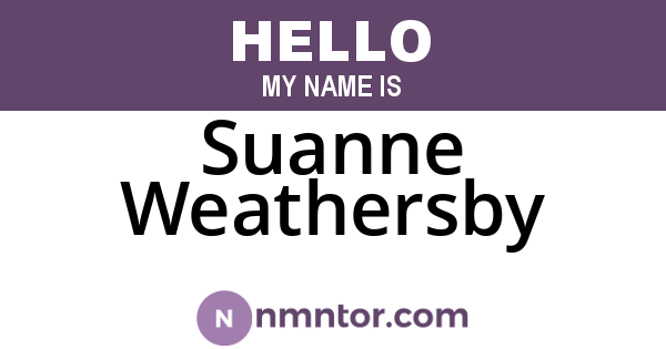 Suanne Weathersby