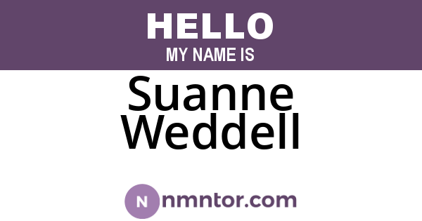 Suanne Weddell