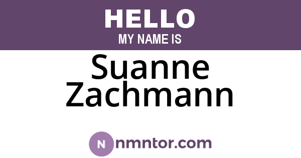 Suanne Zachmann