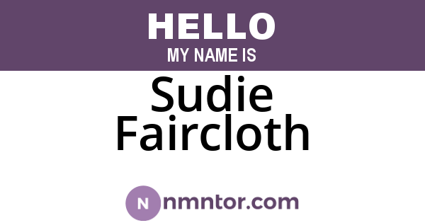 Sudie Faircloth
