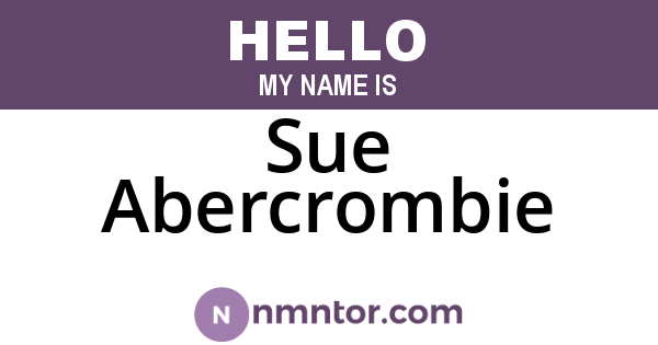 Sue Abercrombie