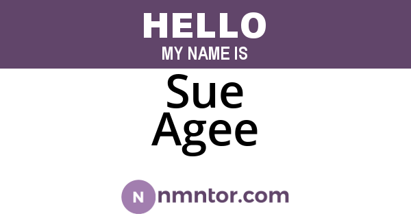 Sue Agee