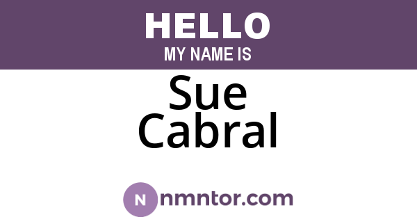Sue Cabral