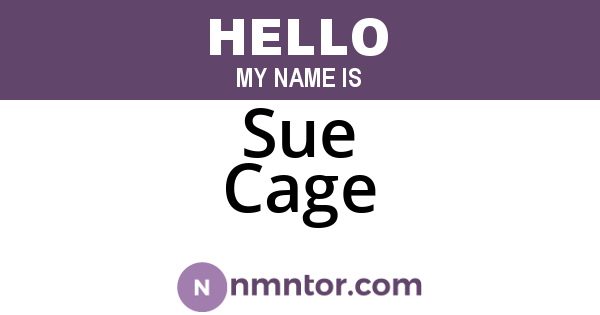 Sue Cage