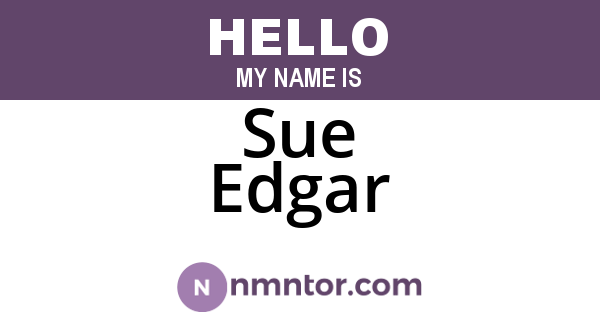 Sue Edgar
