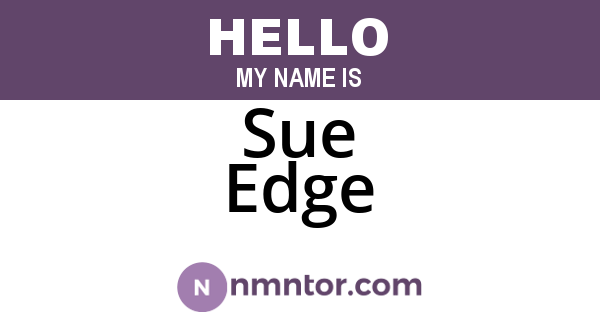Sue Edge