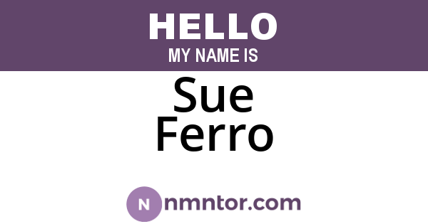 Sue Ferro