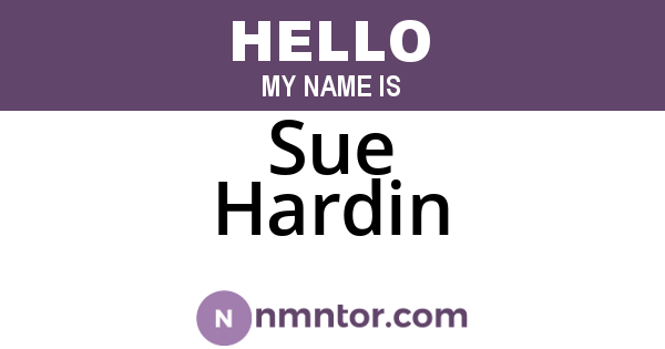 Sue Hardin