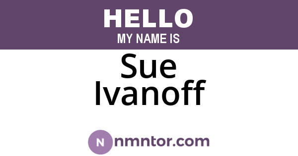 Sue Ivanoff