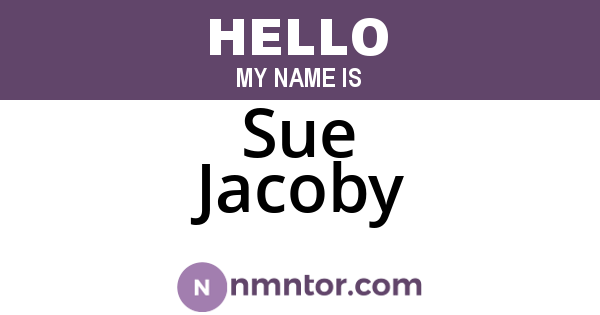 Sue Jacoby