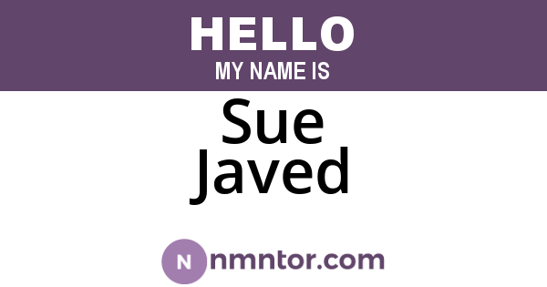 Sue Javed