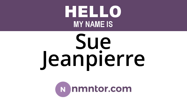 Sue Jeanpierre