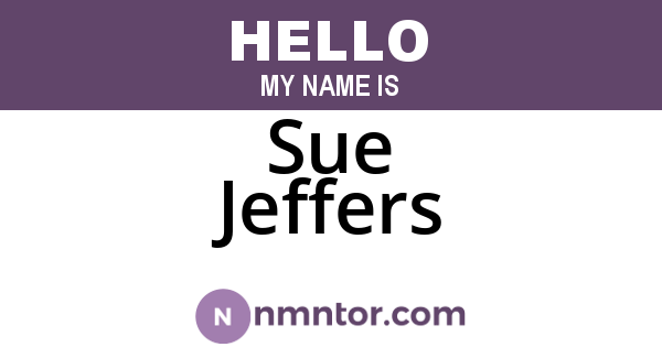 Sue Jeffers
