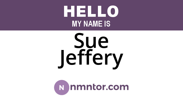 Sue Jeffery