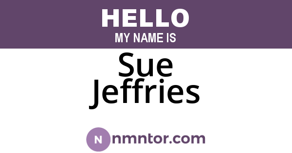 Sue Jeffries