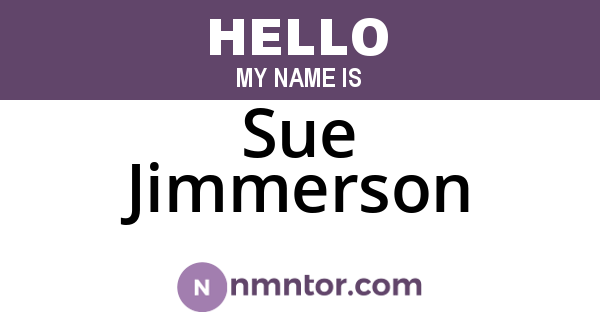 Sue Jimmerson