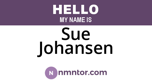 Sue Johansen