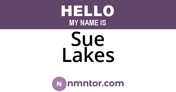 Sue Lakes