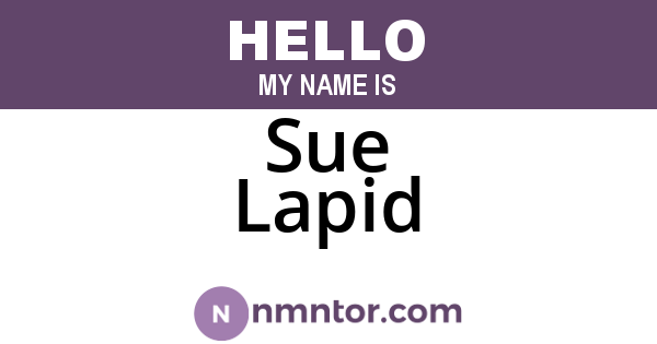 Sue Lapid