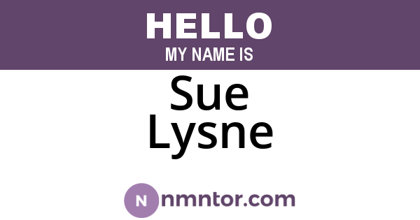 Sue Lysne