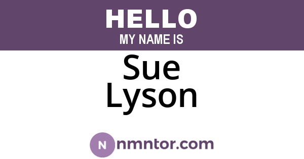 Sue Lyson