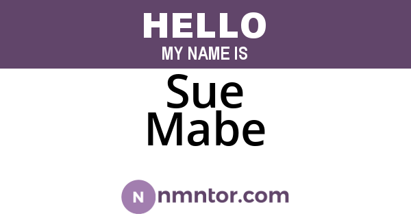 Sue Mabe