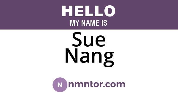 Sue Nang