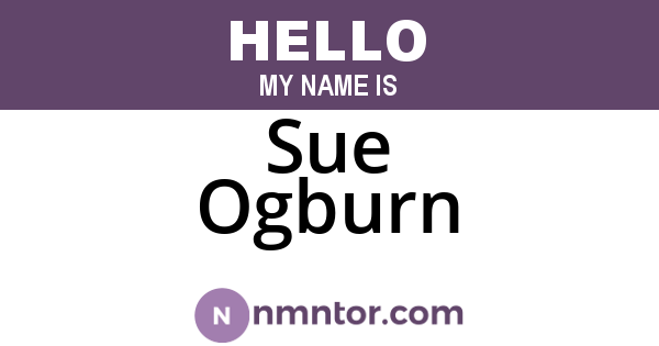 Sue Ogburn