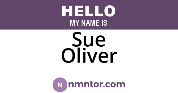 Sue Oliver