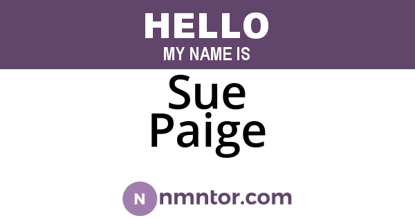 Sue Paige
