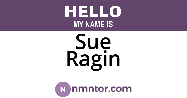 Sue Ragin