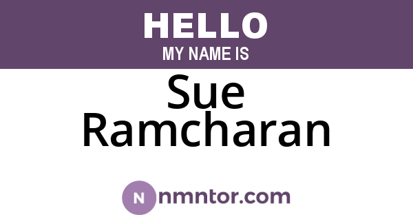 Sue Ramcharan