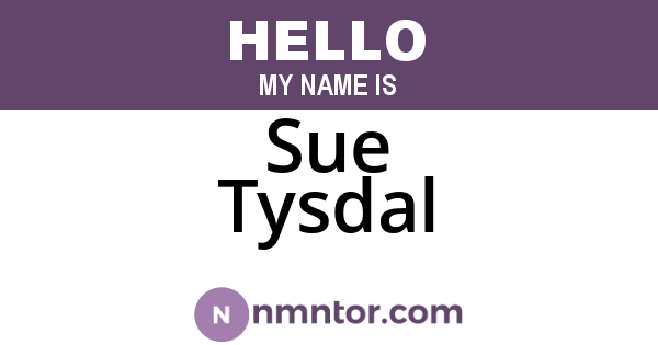 Sue Tysdal