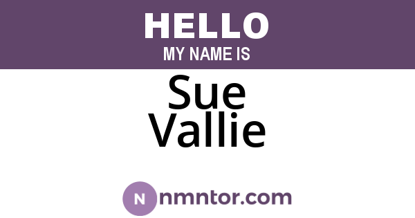 Sue Vallie