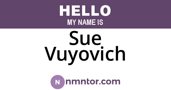 Sue Vuyovich