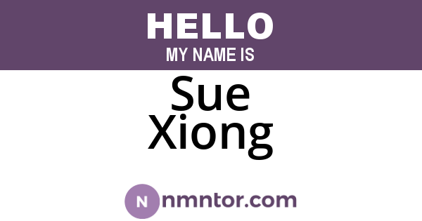 Sue Xiong