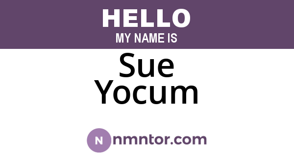 Sue Yocum