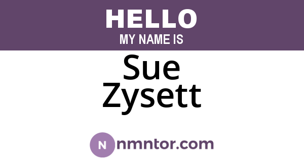 Sue Zysett