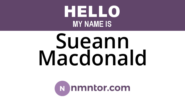 Sueann Macdonald