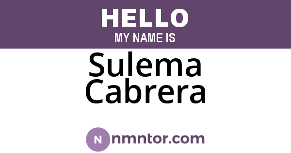 Sulema Cabrera