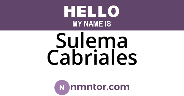 Sulema Cabriales