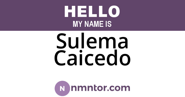 Sulema Caicedo