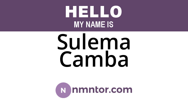 Sulema Camba