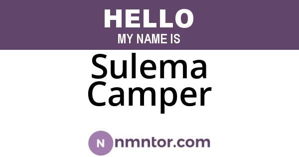 Sulema Camper